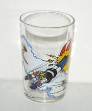 Ancien verre moutarde GOLDORAK dessin animé vintage AMORA Antenne 2 70 /80 's
