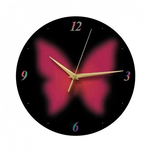 Horloge noire papillon - horloge,