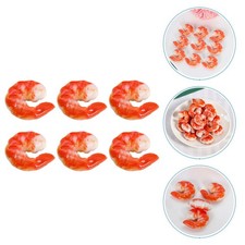 6 Pcs Modèle Animal Marin Simulé Faux De Crevettes Fausse Nourriture