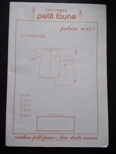 Patron ancien petit faune - §,