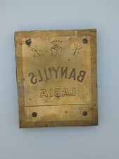 Plaque Laiton Et Plomb Banyuls LABIA