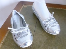 GEOX BALLERINES CUIR  LAQUE IRISE ARGENT POINTURE 36 ETAT NEUF