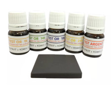 5 x test à tester Or 9, 14, 18, 24 K + argent + pierre de touche - KD89 Kit