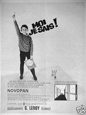 PUBLICITÉ NOVOPAN CLOISONS SÉCHE BOIS AGGLOMÉRÉ ÉTABLISSEMENT G. LEROY - LISIEUX