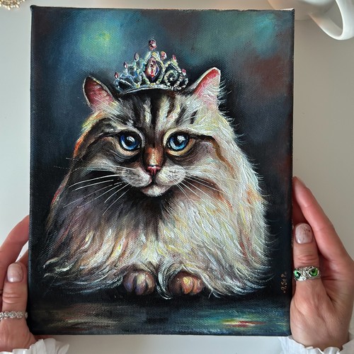 Neva masquerade cat - cat, painting
