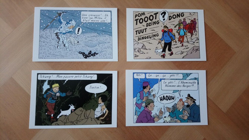Cartes postales tintin au - postales,