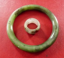 Lot ensemble de bijoux anciens ASIE Chine en JADE aventurine Ancient old jewelry