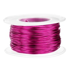 Fil alu 0.8mm 98.5ft anodisé pour bijoux DIY Rouge Rose