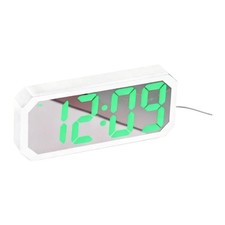 Réveil Électronique Grand Écran Miroir LED avec Calendrier Température