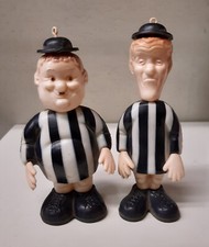 Figurines Laurel & Hardy en plastique soufflé (années 1970)