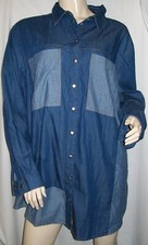 Chemisier en Jean's JOHN BANER. Taille 50. Patchwork. Neuf sans étiquette.