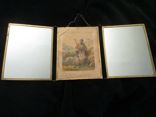 Miroir barbier ancien - miroir,