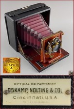 Folmer & Schwing Graphic A MFG Co N.Y Chambre en Bois 9x12cm Objectif Laiton B&L