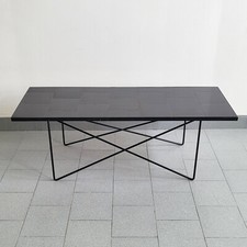 TABLE BASSE VINTAGE 1950 EN CERAMIQUE & ACIER NOIR 50S ROCKABILLY 1950S