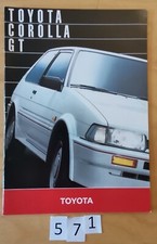 TOYOTA COROLLA GT Prospectus 20 pages 08/1985 Fr