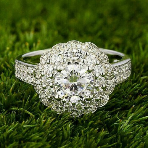 Bague fiançailles halo - de, en