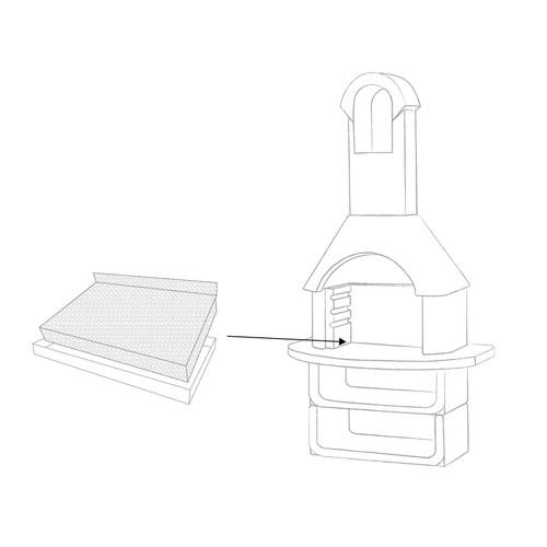Cendrier avec kohlerost 50x40 - cendrier,