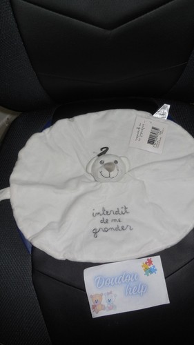 Doudou plat rond ours - doudou,