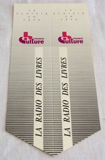 Marque page France Culture - Le salon du livre Bordeaux 1990 - Lot de 2 pièces