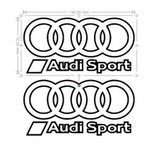 2 STICKERS AUDI  sport   abt
