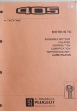 Manuel d'atelier PEUGEOT 405 moteur TU ref 303 -F de 08 / 1992