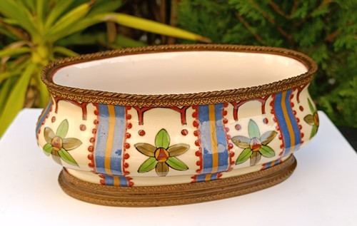Jardiniere faience art - , nouveau