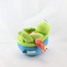 Doudou musical tortue verte