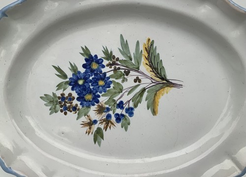 Plat ovale faience regional - plat,