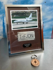 Plaque feu de l'avion Dassault Aviation Falcon 50EX MSN0295 I-FJDN  encadrée