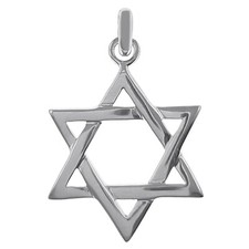 Pendentif étoile de David en Argent 925 - Chaîne en Option - Femme - Homme