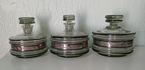 Lot flacons verre cristal - 3,