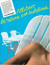 Publicité Advertising 078  1985   meubles salon jardin sièges Allibert résine