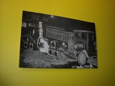 CARTE POSTALE D EPOQUE POMPE ESSENCE CHAR SATAM SHELL CAISSE BIDONS MONTE CARLO