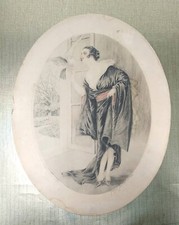 Eau-forte originale numérotée  "La colombe"  signée de Georges Grellet. 1923