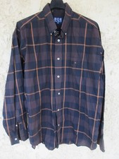 Chemise SERGE BLANCO QUINZE 15 marron manches longues coton XL