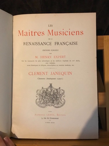 Janequin chansons partition - janequin,