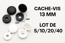 Cache-vis 13mm cache-trou pour meubles – lots 5/10/20/40 – 9 couleurs – France 