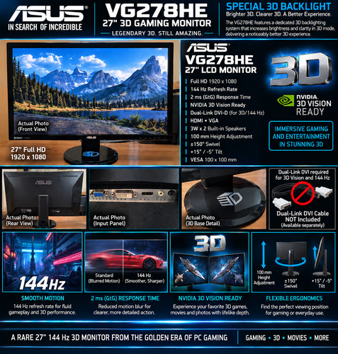 Asus vg278he 144hz 1080p - vg278he,