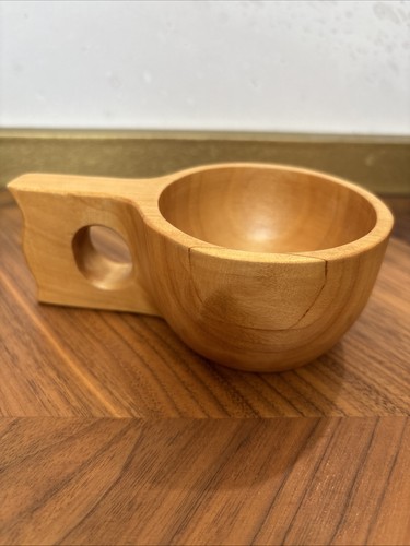 Carved wooden kuksa - viking, cup