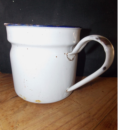 Pot lait ancien tôle - lait,