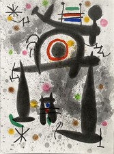 Joan MIRO - Lithographie sur papier Pronominale ancrure de 1971 38x28