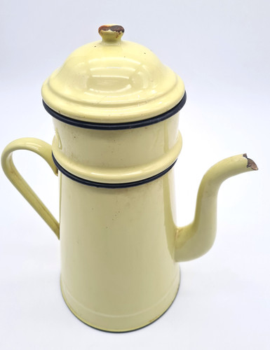 Ancienne cafetière émaillée - ancienne,