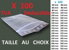 Lot DE 100  Sachet Pochette Pochon Pocheton ZIP Plastique  Taille  AU CHOIX 50 µ
