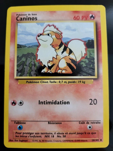 Carte pokémon caninos 102 - carte,