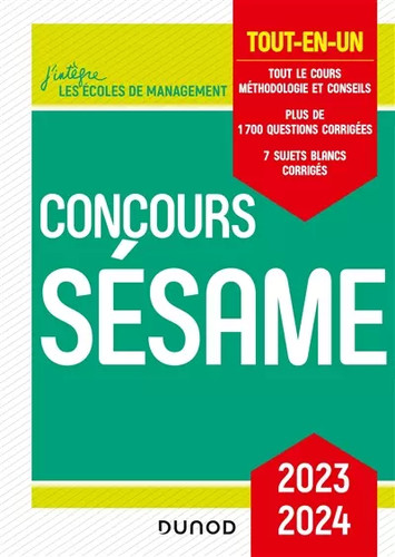 Concours sésame 2023 2024 - sésame, 2023-2024