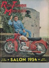 (323MA) Revue technique moto Salon 1954 / PEUGEOT 250cc / Z 22 C Motobécane