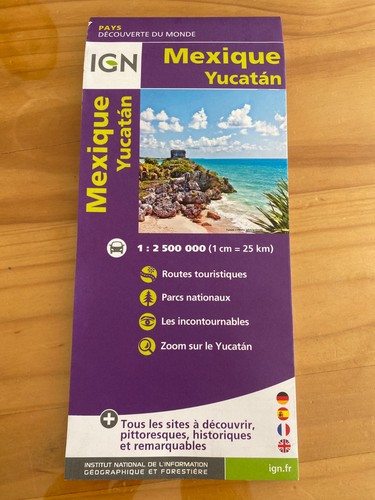 Carte ign mexique - mexique, yucatàn