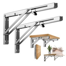 500 mm Équerre Pliante Étagère, 2 Pièces Support Console Etagere Pliable en A...