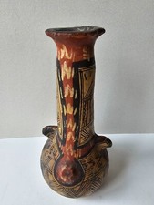 Vase Jarre Kabyle Algérie en poterie à décors géométriques polychromes