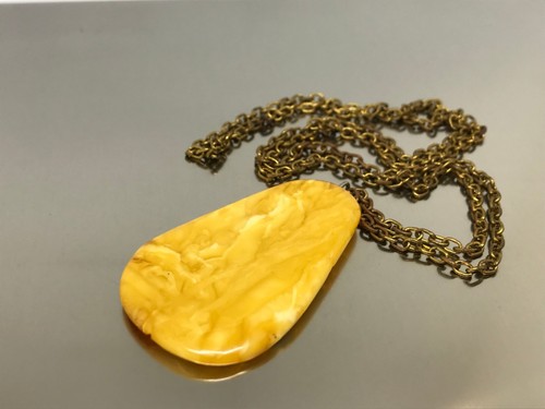 Ancien pendentif ambre - ancien,